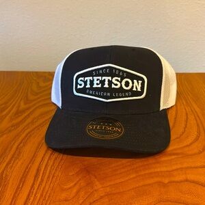 NWT Stetson black & white ball cap